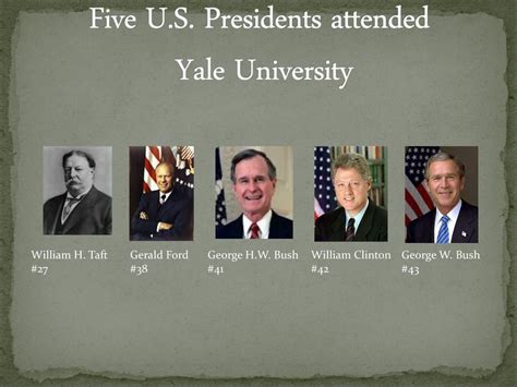 Us Presidents Who Went To Yale