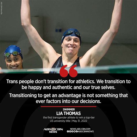 Us Trans Swimmer Says Transitioning Never For Amp 39 Advantage Amp 39 Abs Cbn News