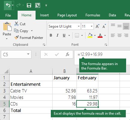 Use Excel As Your Calculator Microsoft Support