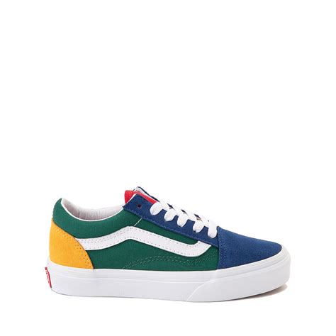 Vans Old Skool Skate Shoe Little Kid Blue Green Yellow Journeys