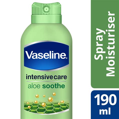 Vaseline Intensive Care Aloe Soothe Spray Moisturiser 190Ml Wilko