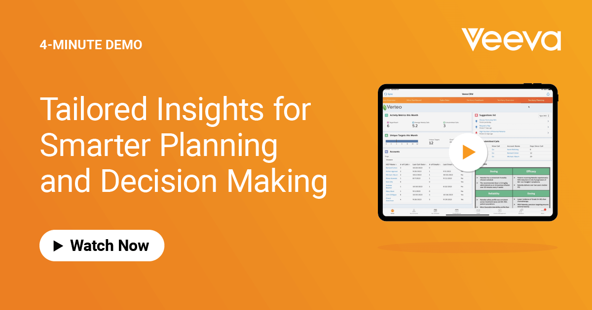 Veeva Crm Myinsights Tailored Insights For Smarter Decisions Veeva