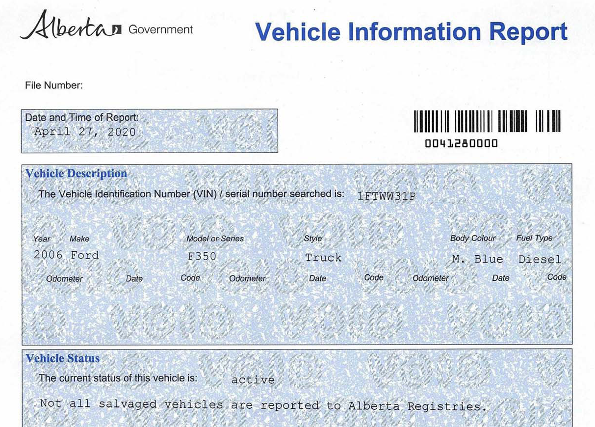 Vehicle Information Report Order Online Now Registryagent Ca