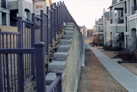 Versa Lok Retaining Walls 81St Amp Yale Tulsa Retaining Wall Stairs