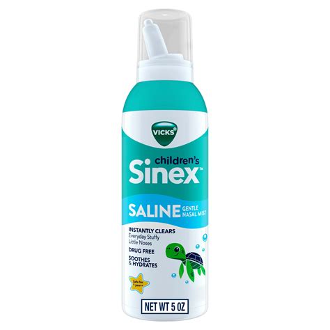 Vicks Children S Sinex Gentle Saline Nasal Spray For Sinus Congestion