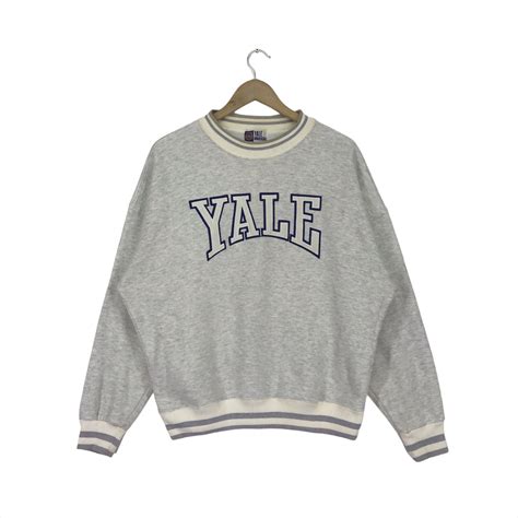 Vintage University Yale Sweatshirt Spellout Big Logo Pullover Etsy