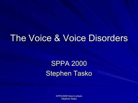 Voice Disorders Recognition And Treatment Ppt Download