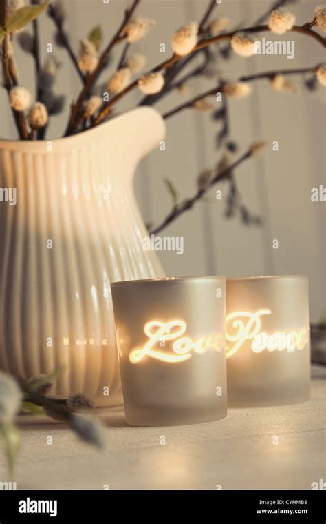 Votive Candles Creating A Relaxing Atmosphere Stock Photo Image Of