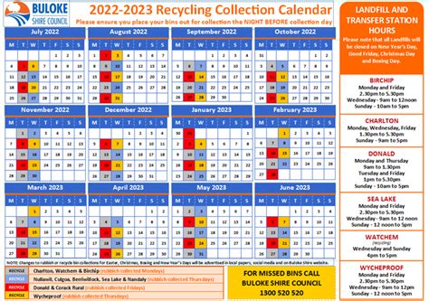 Waste Collection Schedule Buloke Shire Council