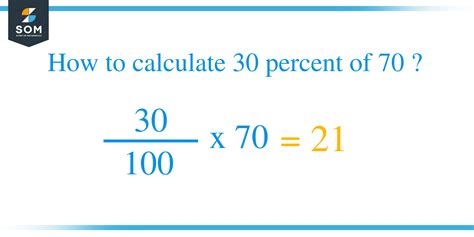 What Is 30 Percent Of 70 Solution With Free Steps Laacib