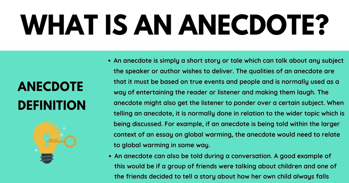 What Is An Anecdote