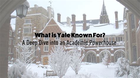 What Is Yale Known For Academically