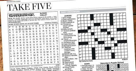 Where Are Today S State Journal Puzzles Find Them Here