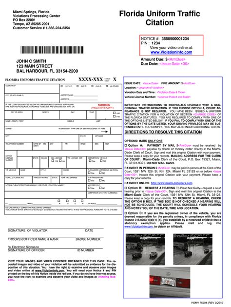 Where Is The Citation Number On A Ticket In Florida Airslate Signnow