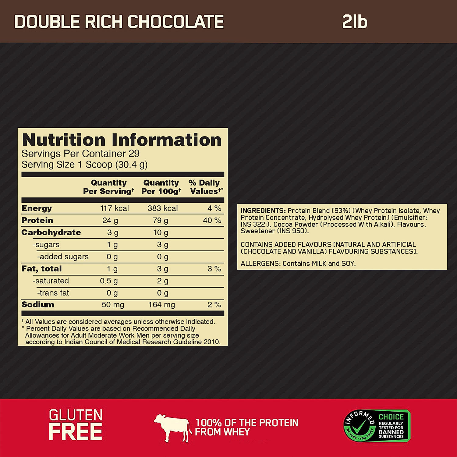 Whey Protein Double Rich Chocolate Optimum Nutrition