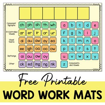 Word Work Mat Ufli Inspired Teachie Tings