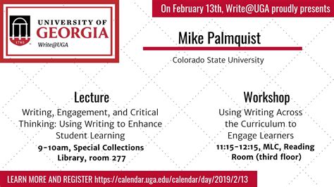 Write Uga 2019 Mark Your Calendars Write Uga