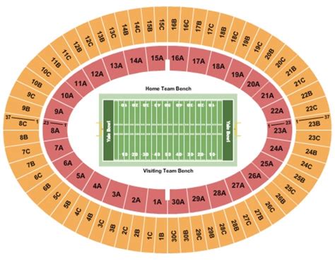 Yale Bowl Tickets In New Haven Connecticut Yale Bowl Seating Charts