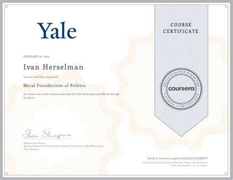 Yale Business Certificate