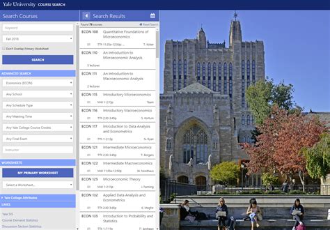 Yale Course Directory: Explore Options