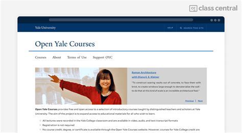 Yale Courses Online: Learn From Experts