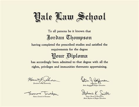 Yale Law Diploma