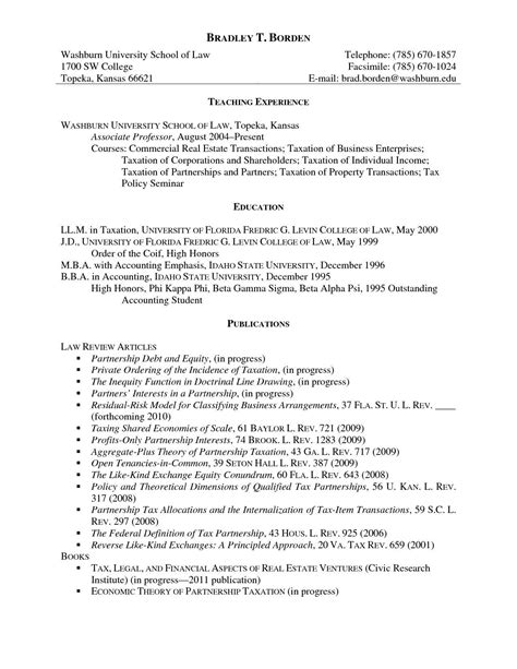 Yale Law School Resume Template