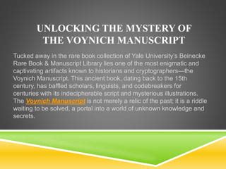 Yale Manuscripts: Unlock Historical Secrets