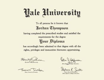 Yale Masters Diploma