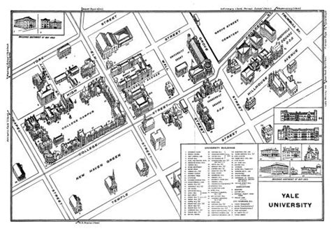 Yale Old Campus Map Tourist Map Of English