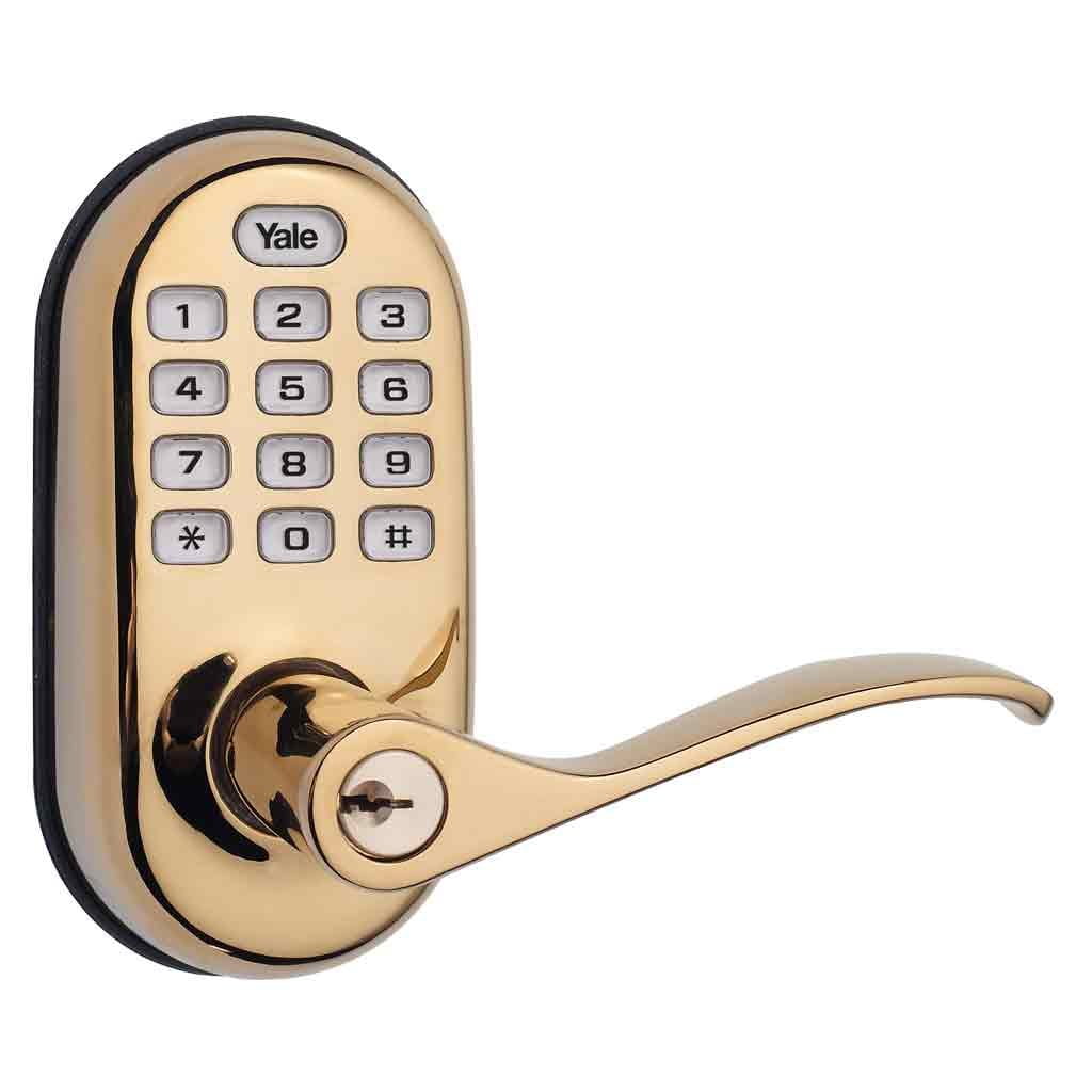 Yale Real Living Keyless Push Button Lever Lock With Z Wave Motion