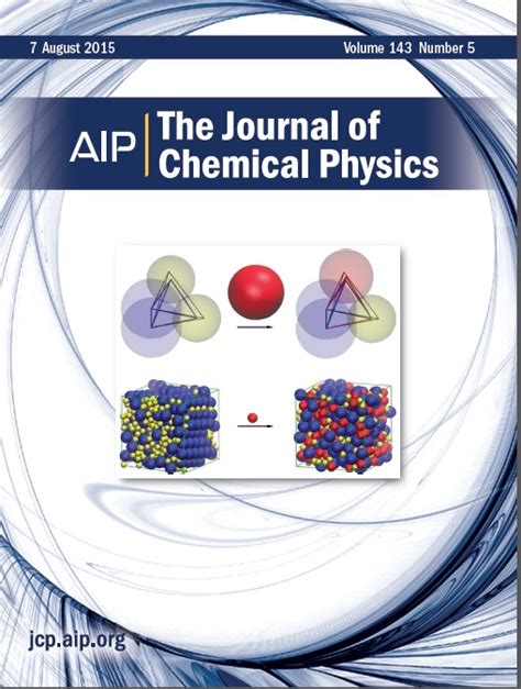 Yale Study Makes Cover The Journal Of Chemical Physics Yale School Of