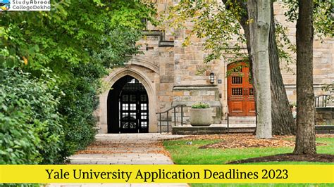 Yale University Application Deadline