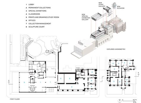 Yale University Art Gallery Drawings Plan