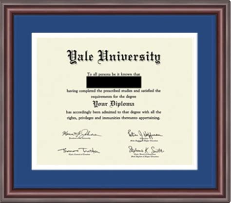 Yale University Diploma Framed Etsy