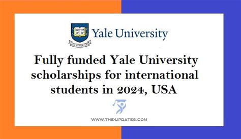 Yale University Scholarships For International Students 2024 Fully Funded