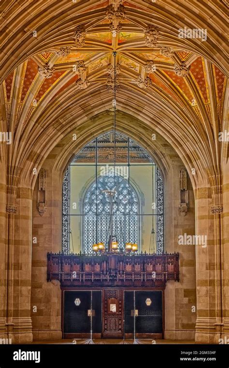 Yale University Sterling Memorial Library Interior View Of Collegiate