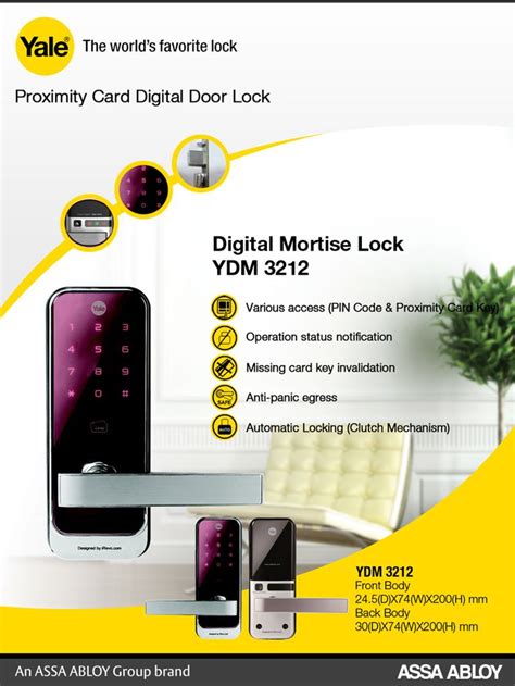 Ydm 3212 Key Features And Benefits Proximity Card Digital Door Lock