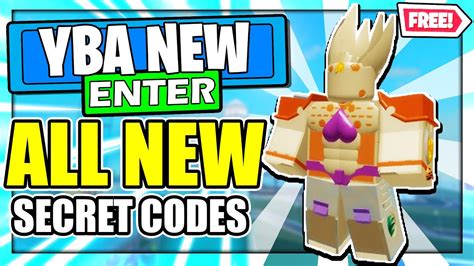 Your Bizarre Adventure Codes Yba New All 8 New Secret Roblox Your