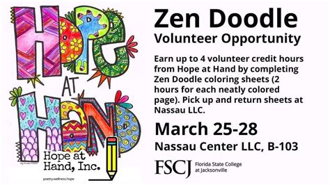 Zen Doodle Volunteer Opportunity Fscj Library And Learning Commons 25