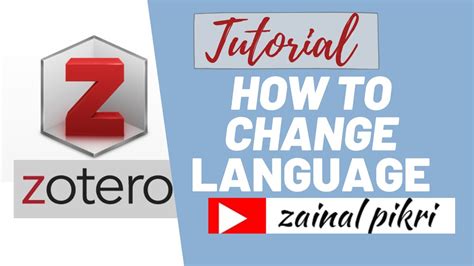 Zotero Language Change: Rename Made Simple